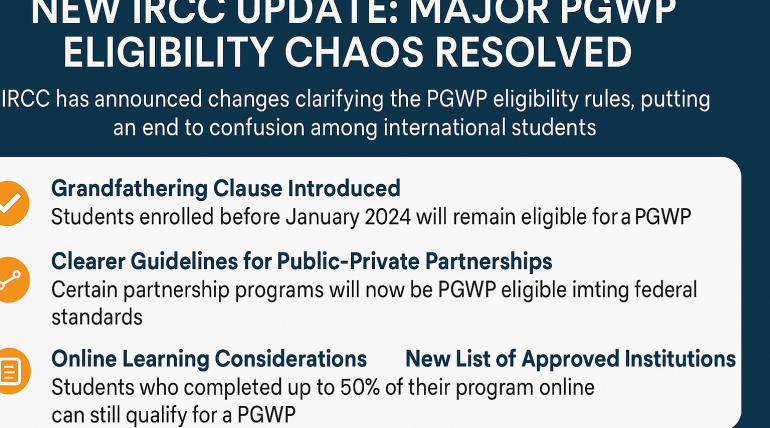 New IRCC Update: Major PGWP Eligibility Chaos Resolved